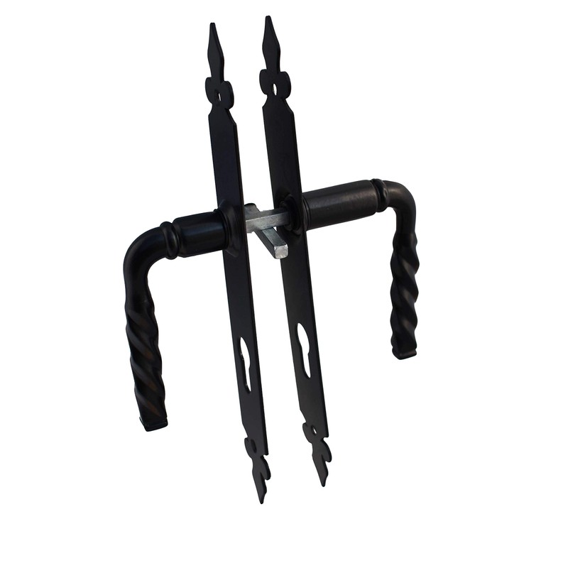 Lys Door Handle Black with Raised Edge