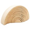 Large Wooden Rainbow Stacker Arches, Set of 12 pcs., Natural