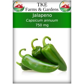 TKE Farms & Gardens - Jalapeño Pepper Seeds for Planting – 100+ Non-GMO Heirloom Seeds, High Germination, Easy-to-Grow Hot Peppers, Capsicum annuum