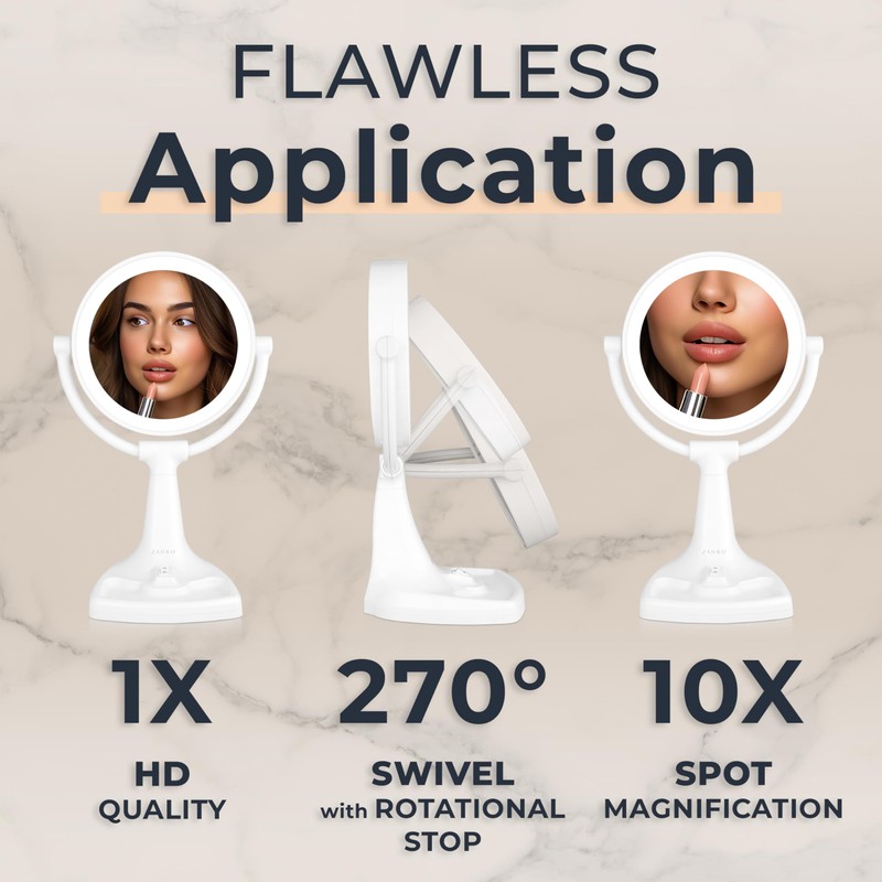 Zadro 11" W Max Bright Fluorescent Lighted Makeup Mirror with