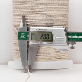 KINGLAKE 50m White Cotton Twine String, 2mm Butchers String Bakers Twine, Cotton Cord Craft String for Kitchen Cooking Meat, Baking, Art Crafts, Wrapping, Gardening