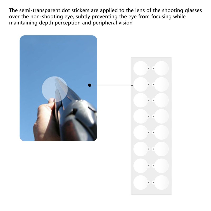 80 Pieces 20mm Semi-Transparent Dot Patch for Shooting Glasses,Essential Accessories