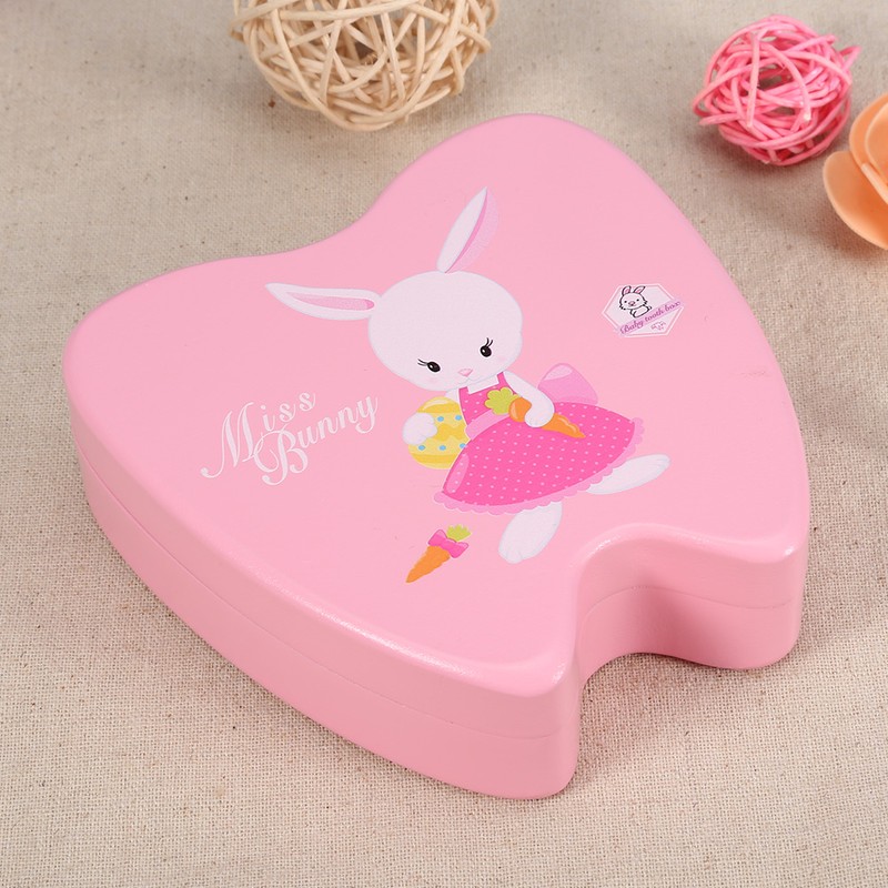 Baby Tooth Box Wooden Children Milk Teeth Collection Organizer Souvenir