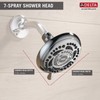 Delta 75784 Universal Shower Head, Chrome, 7 Settings, Modern Style,