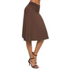 EXCHIC Women's Elastic Waist Plain A-Line Yoga Skirt - Coco,