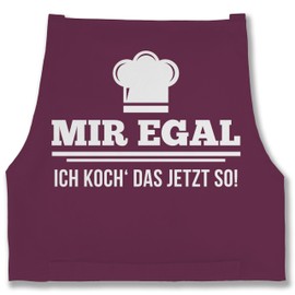 Shirtracer - Apron - Cooking Apron - Adult - Mir egal ich koch das jetzt so, 3 Aubergine