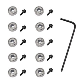 Wolfride 10Pcs Router Bit Bearing Set Top Bearings for Flush Trim Router Bit|Interior Dia: 3/16” & Outer Dia: 1/2”