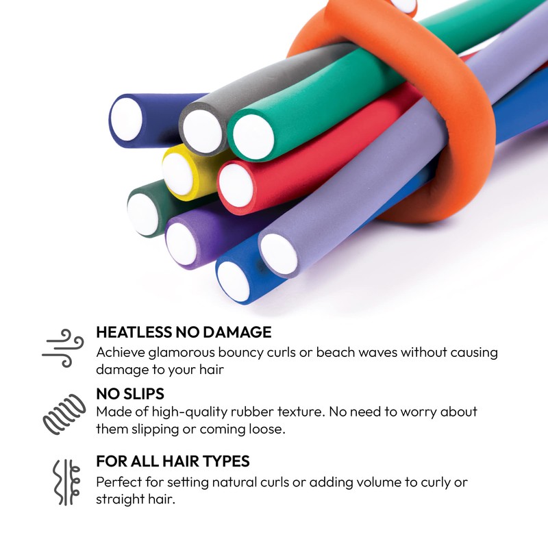 Red by Kiss Flexi Rods - Heatless Hair Curler for