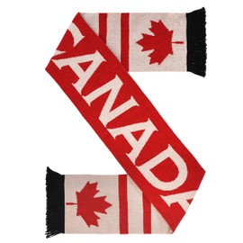 Euroscarves Canada Recycled Cotton Soccer Knit Scarf, Canada, Fits all
