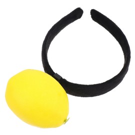 VICASKY Unique Fruit Headband Stuffed Lemon Headpiece for Party Dress up Gentle and Adorable Hair Accessory
