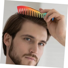 WOONEKY 2pcs Professional Barber Combs for Men Durable Abs Wide Tooth Beard Comb Lightweight Hair Styling Tool for Home Travel Use for Hairdressing Grooming
