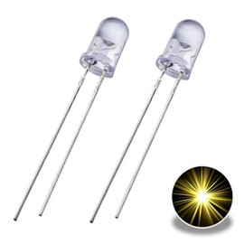 10 x Warm White 5mm Ultra Bright LEDs Clear LED Bulb | UMTMedia®