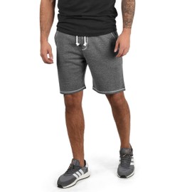 Solid Toljan Men's Sweat Shorts with Mottled and Cord Regular Fit - Dark grey blend (8288) Plain, size: xl