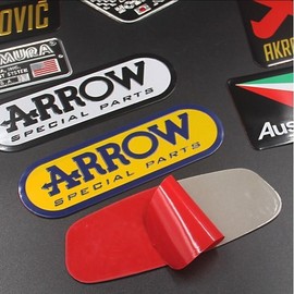 1.사각 아크라포빅(중) 오토바이 내열 알루미늄 패치 스티커 Square Acrafobic (Medium) Motorcycle Heat-Resistant Aluminum Patch Sticker