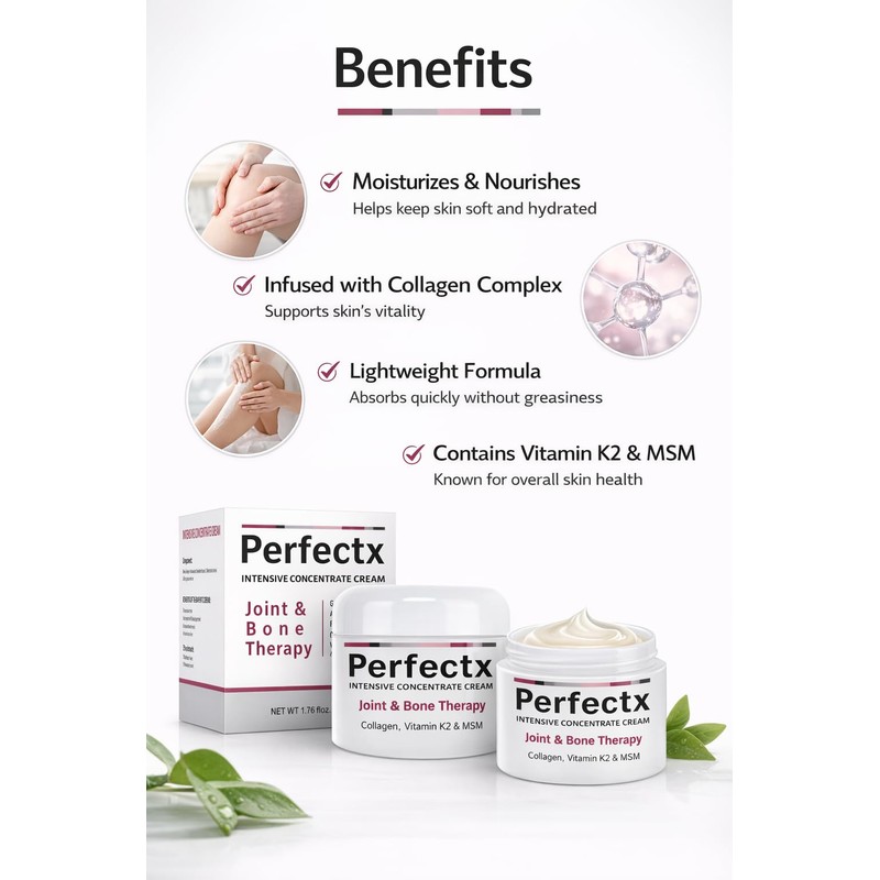 NATUREGURU Perfectx Joint & Bone Support Cream 50g, Intensive Concentrate