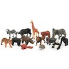 TOYMANY Mini Animal Figures 14PCS Mini Wild Animal Figure Set