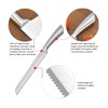 Brotmesser Wellenschliff,Ultrascharf Einteiliges Design Edelstahl-Brotmesser Brotmesser Klein, Rostfreier Edelstahl, 20