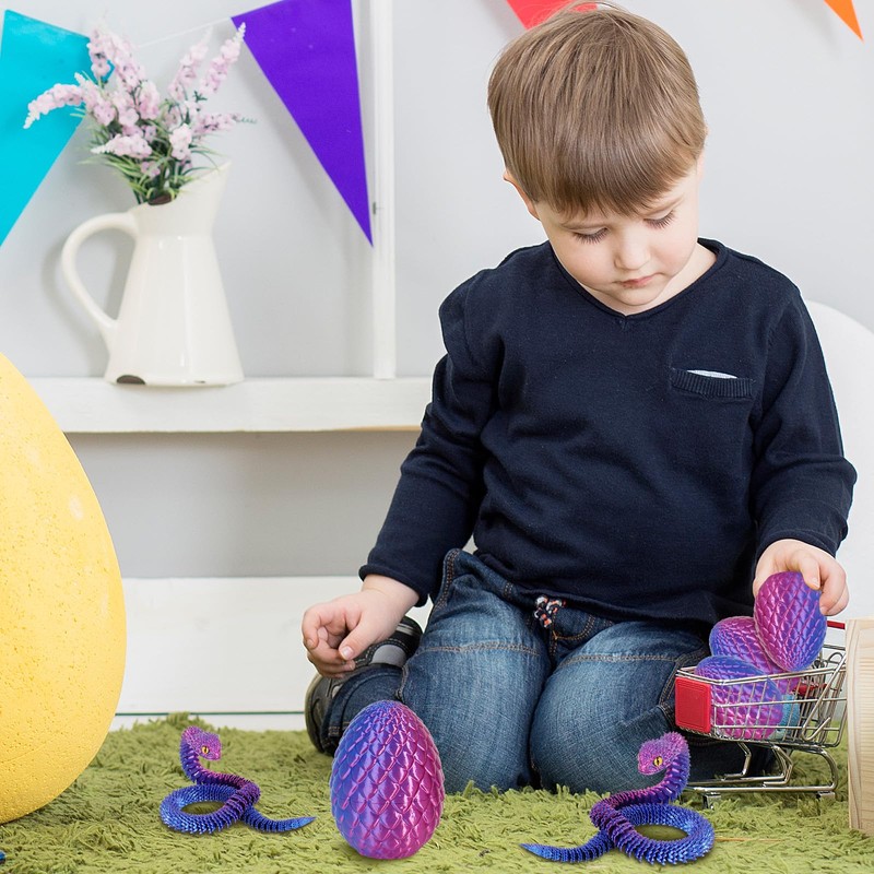 XehCaol 3D Printed Snake Movable Snake Fidget Toy 3D Snake