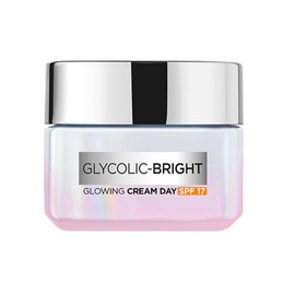L'Oreal Paris Glycolic Bright Day Cream with SPF 17, 50ml |Skin Brightening Cream with Glycolic Acid that Visbily Minimizes Spots & Reveals Even Toned Skin