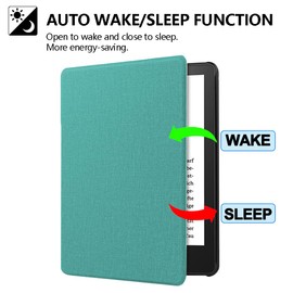 TOKILO Case for 7 Inch Paper-White (12th Generation - 2024) and Colorsoft Signature Edition 2024, Ultra Thin Lightweight Protective Case with Auto Sleep/Wake (A1 Green)