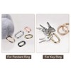 sourcing map Feather Oval Ring, 4 Pieces 0.98 Inch Round