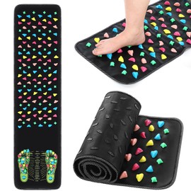 BBTO Foot Massage Mat Reflexology Walk Stone Road for Acupressure Foot Massage Acupoint Mat for Long Sitting Elderly Students and Office Workers(55.12 x 13.78 Inches)