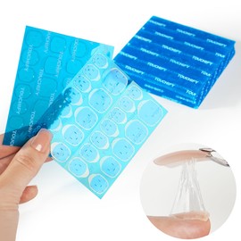 TOUCHIFY Premium Press-On Nail Adhesive Tabs 10 Sheets with 15 Sizes, 300 PCS Ultra-Thin & Waterproof Jelly Stickers for Long-Lasting Manicures (300PCS-Slender Nail Beds)