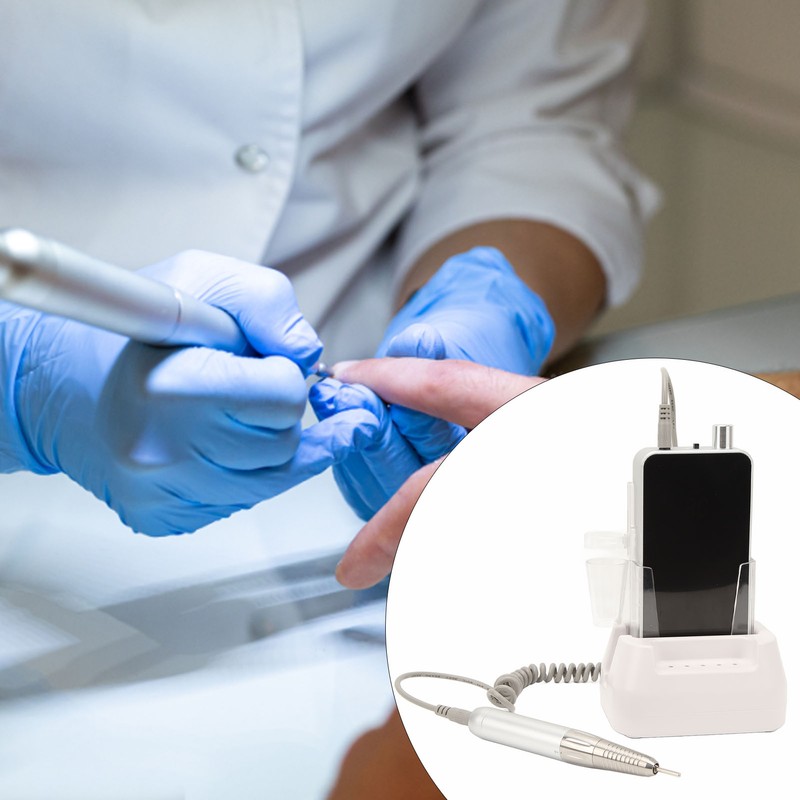 Rechargeable Manicure File 0 To 35000rpm Large Screen Display Electric