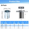 M METERXITY 20-Pack 3/8"-16 UNC Rivet Nuts, Carbon Steel Knurled