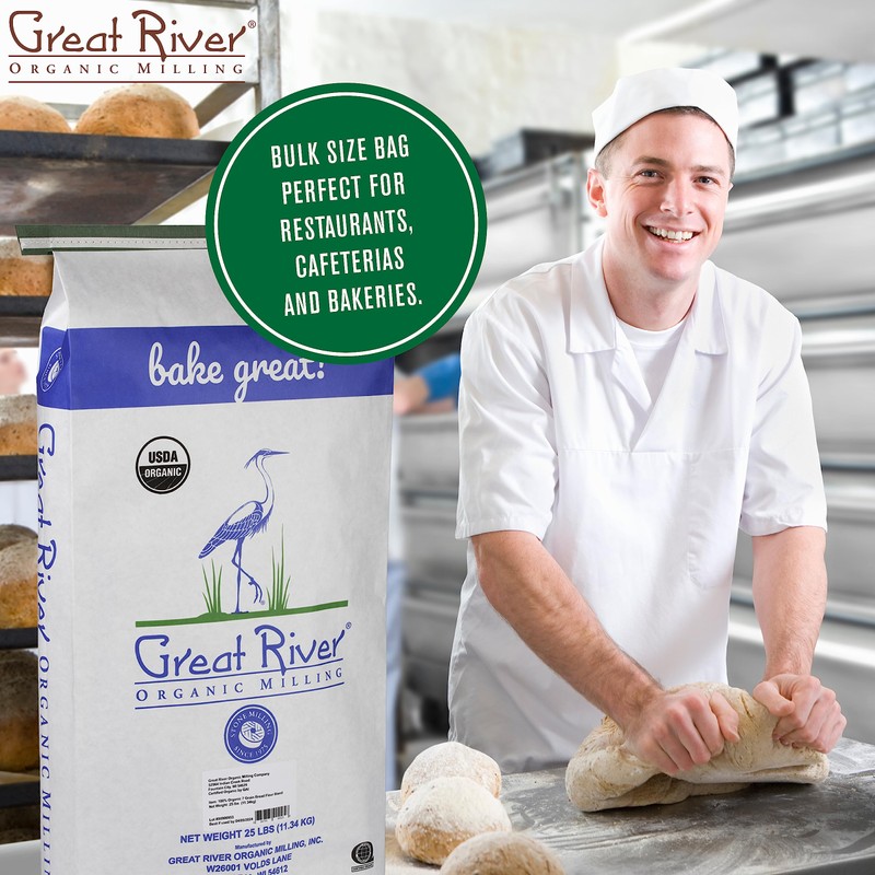 Great River Organic Milling Organic Unbleached Wheat Bread Flour |