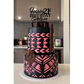 Polynesian Heart Border Stencil