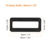 uxcell 30Pcs Plastic Rectangle Ring, 1-1/2 Inch Webbing Belt Buckle