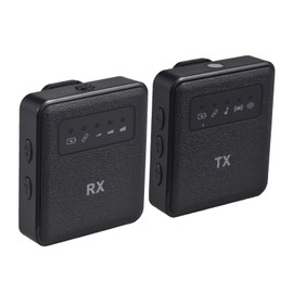 2.4G Wireless Collar Clip Microphone Clip-on Microphone Mic Transmitter and Receiver with Clip Portable Rechargeable Microphone System for Interview Live Show Vlog Shooting Teaching Meeting Speech