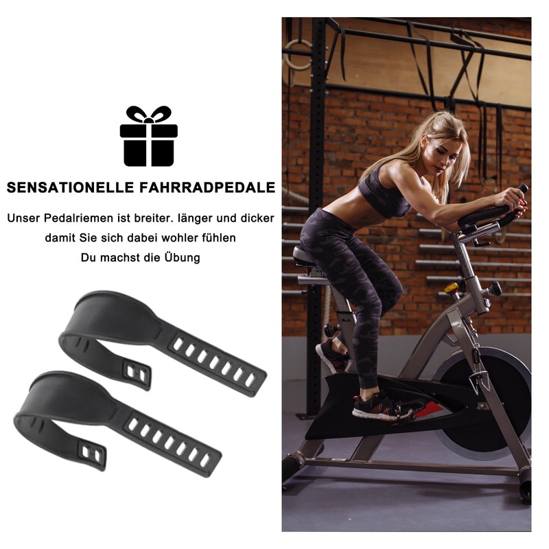 Pack of 2 Universal Pedal Straps, Exercise Bike Pedal Straps