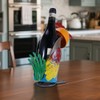 Mloarts Curious Rooster Chicken Wine Bottle Holder, Decorative Wine Holder