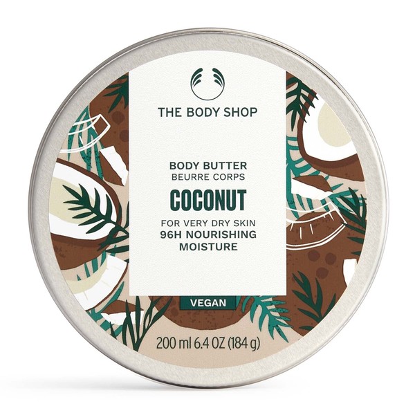 The Body Shop Coconut Body Butter – Nourishing & Moisturizing Skincare for Very Dry Skin – Vegan – 6.4 Oz