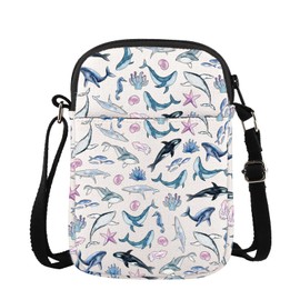 JXGZSO Whale Crossbody Bag Sea Marine Life Shoulder Bag Ocean Animals Lovers Gift Biologist Gift (Whale CB CA)