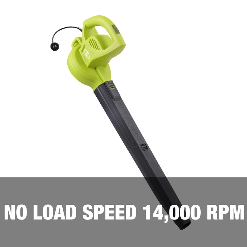 Sun Joe SBJ597E-GRY 6-Amp 155 MPH Electric Leaf Blower, One