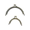 5PCS Purse Frame, Metal Kiss Lock, 5 Sizes Bronze Tone