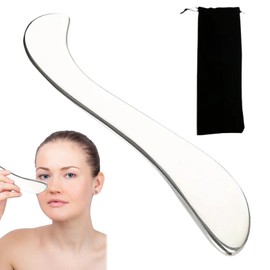 Gua Sha Edelstahl,Gua Sha Massagewerkzeug,Gua Sha Schaber,Grade Faszien Tool zum Reiben,Lymphdrainage Massagegerät,Massage Tool für Beine,Rücken, Gesicht, Nacken, Muskelentspannung