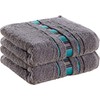 Erwin Müller Hand Towel Set 2-Pack Achern Grey/Turquoise Size 50
