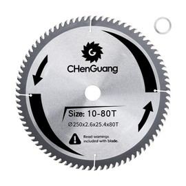 10 Inch 80 Tooth Miter/Tungsten Carbide Tipped Blade High-Performance Professioal Saw Blade for Cutting Wood