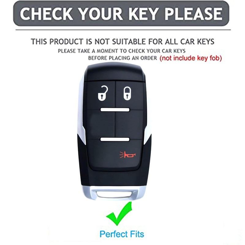 AIOEUOIA for Ram Key Fob Shell Keyless Entry Systems Fit