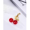 OVRUNS Cherry Bag Charm - Cute Sparkling Purse Accessory