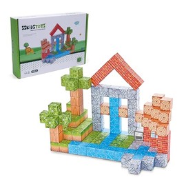 119PCS 1 in Big Size Magnetic Building Blocks Set, Magnetic Tiles Kids Build Cubes STEM Game Toys, Build Forest World Set, Christmas Birthday Gifts for Boys & Girls Age 3 4 5 6 7 8 9 10+