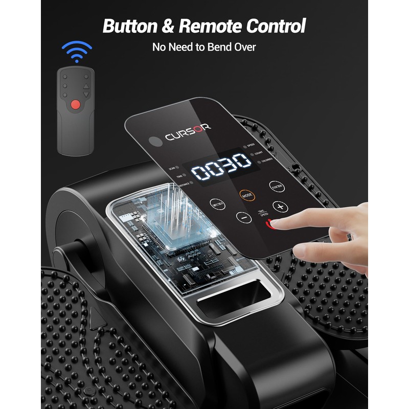 Under Desk Elliptical Machine, Electric Seated Pedal Exerciser, Mini Elliptical