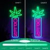 Green Leaf Neon Sign Dimmable Open Neon Lights for Wall
