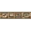 Chesapeake TLL01561B Tugaloo Bear Paw Lodge Wallpaper Border, Green