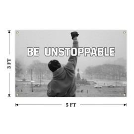 Be Unstop-pable Flag 3x5 Ft Funny Motivational Wall Flags with Brass Grommets for Home Bedroom College Dorm Room Indoor Outdoor Backdrop Decor