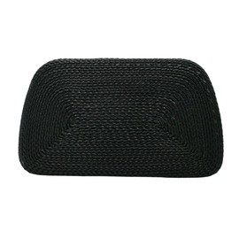 PENGZHI Women Straw Clutch Purse Summer Beach Handbag Woven Evening Purse Raffia Rattan Dumpling Bag for Party Wedding Holiday, Black